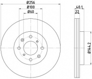 Тормозной диск HELLA 8DD 355 117-371