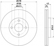 Тормозной диск HELLA 8DD 355 117-711