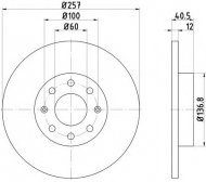 Тормозной диск HELLA 8DD 355 114-351