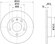 Тормозной диск HELLA 8DD 355 107-531