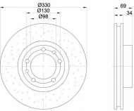 Тормозной диск HELLA 8DD 355 113-111