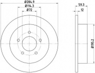Тормозной диск HELLA 8DD 355 118-341
