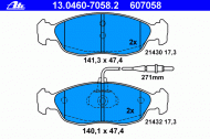 Комплект тормозных колодок ATE 13.0460-7058.2