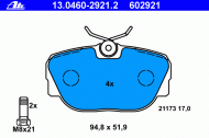 Комплект тормозных колодок ATE 13.0460-2921.2