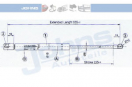 Газовая пружина JOHNS 32 16 95-92