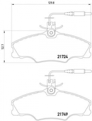 Комплект тормозных колодок PAGID T5090