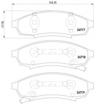 Комплект тормозных колодок PAGID T1812