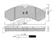 Комплект тормозных колодок TRUSTING 221.3