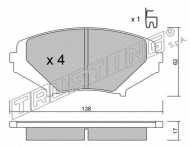 Комплект тормозных колодок TRUSTING 748.0