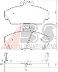 Комплект тормозных колодок A.B.S. 36746 OE