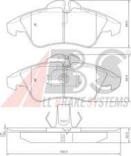 Комплект тормозных колодок A.B.S. 36901 OE