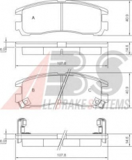 Комплект тормозных колодок A.B.S. 37014