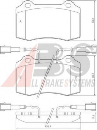 Комплект тормозных колодок A.B.S. 37041 OE