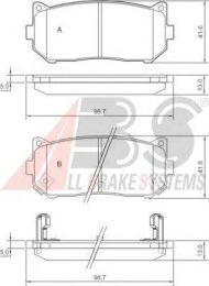 Комплект тормозных колодок A.B.S. 37045 OE