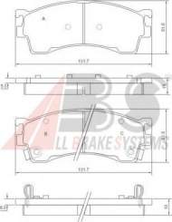 Комплект тормозных колодок A.B.S. 37187 OE