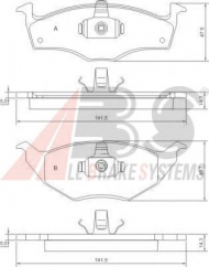 Комплект тормозных колодок A.B.S. 37238