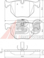 Комплект тормозных колодок A.B.S. 37348 OE