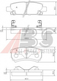 Комплект тормозных колодок A.B.S. 37384