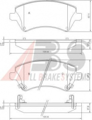 Комплект тормозных колодок A.B.S. 37405