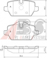 Комплект тормозных колодок A.B.S. 37435
