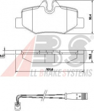 Комплект тормозных колодок A.B.S. 37450 OE