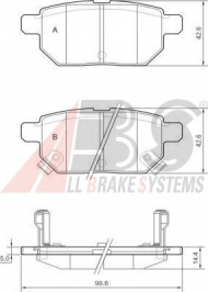 Комплект тормозных колодок A.B.S. 37580