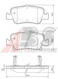 Комплект тормозных колодок A.B.S. 37616