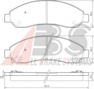 Комплект тормозных колодок A.B.S. 37654 OE