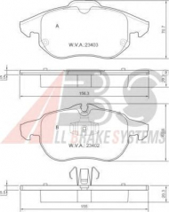 Комплект тормозных колодок A.B.S. P 59 043