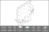 Комплект колодки тормозной накладки ABEX B2754929