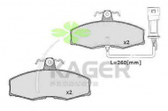 Комплект тормозных колодок KAGER 35-0398