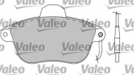 Комплект тормозных колодок VALEO 597157