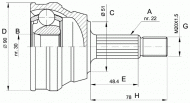 Шарнирный комплект OPEN PARTS CVJ5008.10
