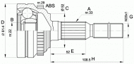 Шарнирный комплект OPEN PARTS CVJ5432.10