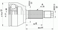 Шарнирный комплект OPEN PARTS CVJ5514.10