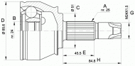 Шарнирный комплект OPEN PARTS CVJ5525.10