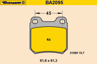 Комплект тормозных колодок BARUM BA2095