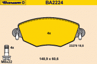 Комплект тормозных колодок BARUM BA2224