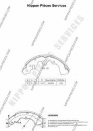 Тормозные колодки NPS M350A03