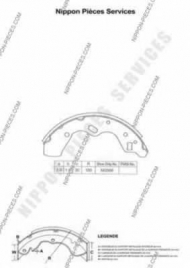 Комлект тормозных накладок NPS M350A43