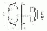 Комплект тормозных колодок BOSCH 0 986 424 775