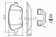 Комплект тормозных колодок BOSCH 0 986 424 829