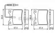 Комплект тормозных колодок BOSCH 0 986 494 055