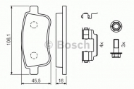 Комплект тормозных колодок BOSCH 0 986 494 384