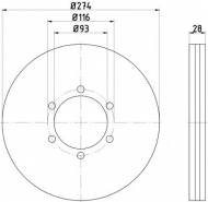 Тормозной диск HELLA PAGID 8DD 355 117-691