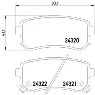 Комплект тормозных колодок HELLA PAGID 8DB 355 006-961