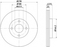 Тормозной диск HELLA PAGID 8DD 355 118-181
