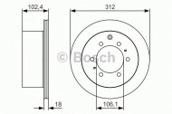 Тормозной диск BOSCH 0 986 479 R57