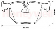 Комплект тормозных колодок BENDIX 571545B