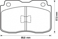 Комплект тормозных колодок BENDIX 571305B